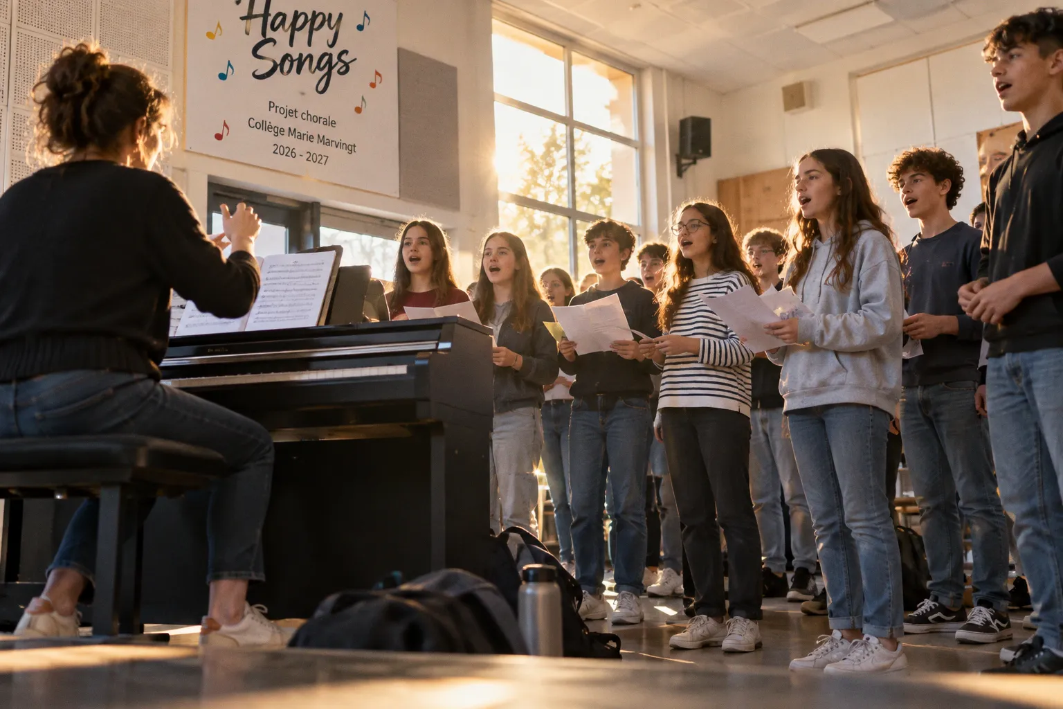 Projet chorale Happy Songs : dynamiser la pratique vocale au collège Marie Marvingt